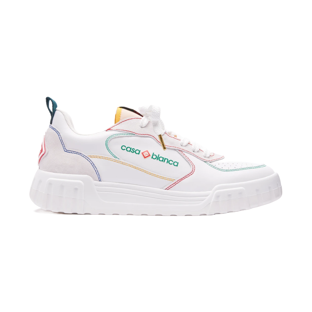 MENS COURT WHITE & MULTICOLOR SNEAKERS