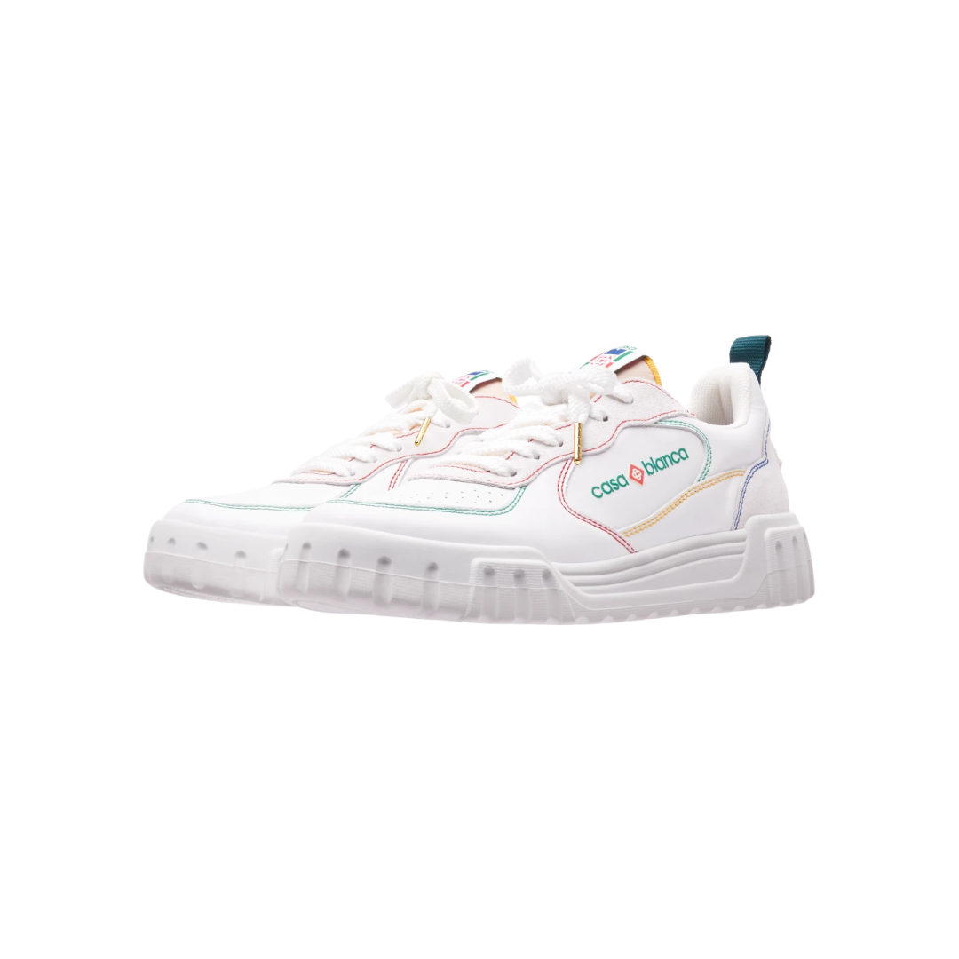 MENS COURT WHITE & MULTICOLOR SNEAKERS