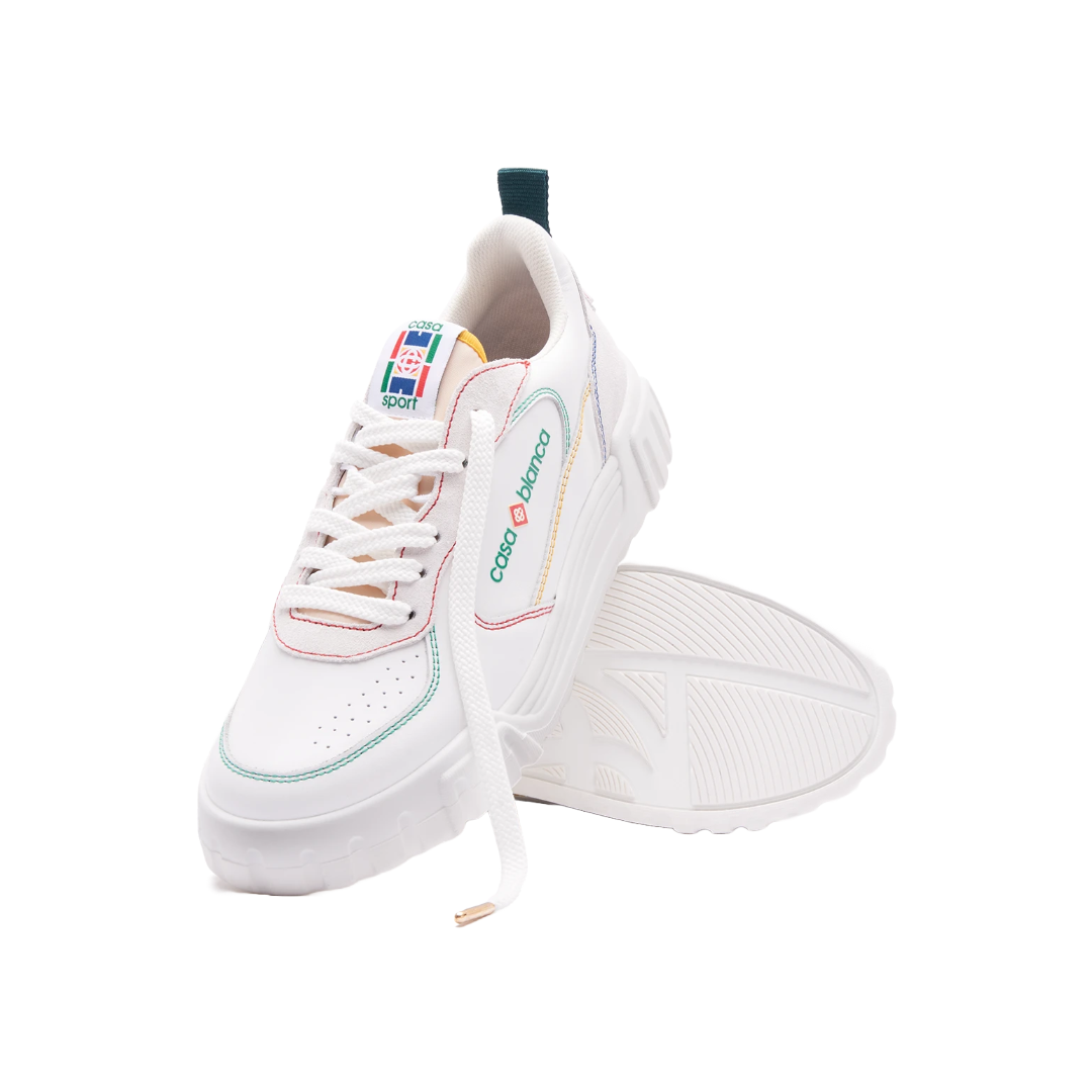 MENS COURT WHITE & MULTICOLOR SNEAKERS