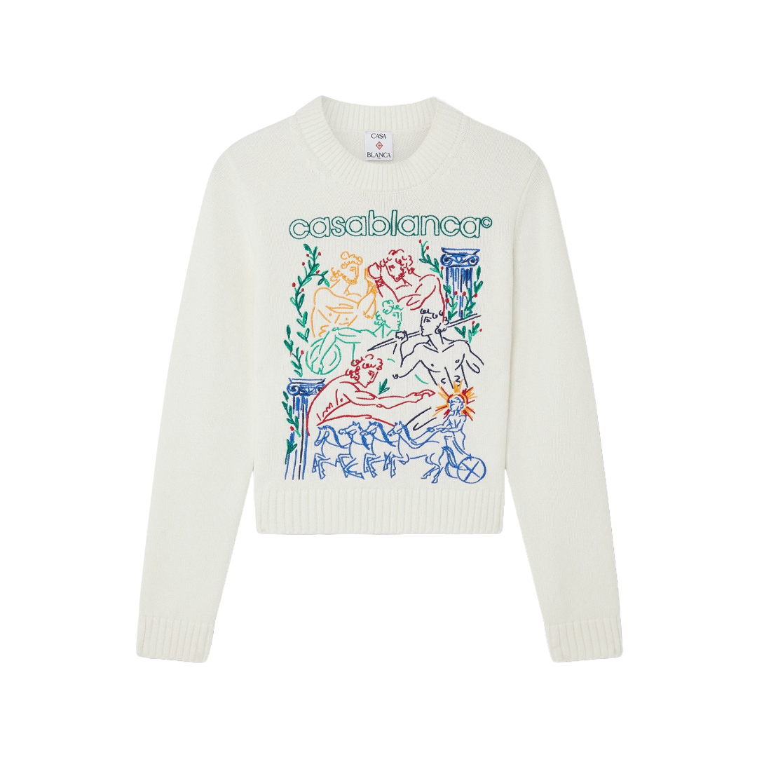 EMBROIDERED JUMPER WHITE/MULTICOLOR