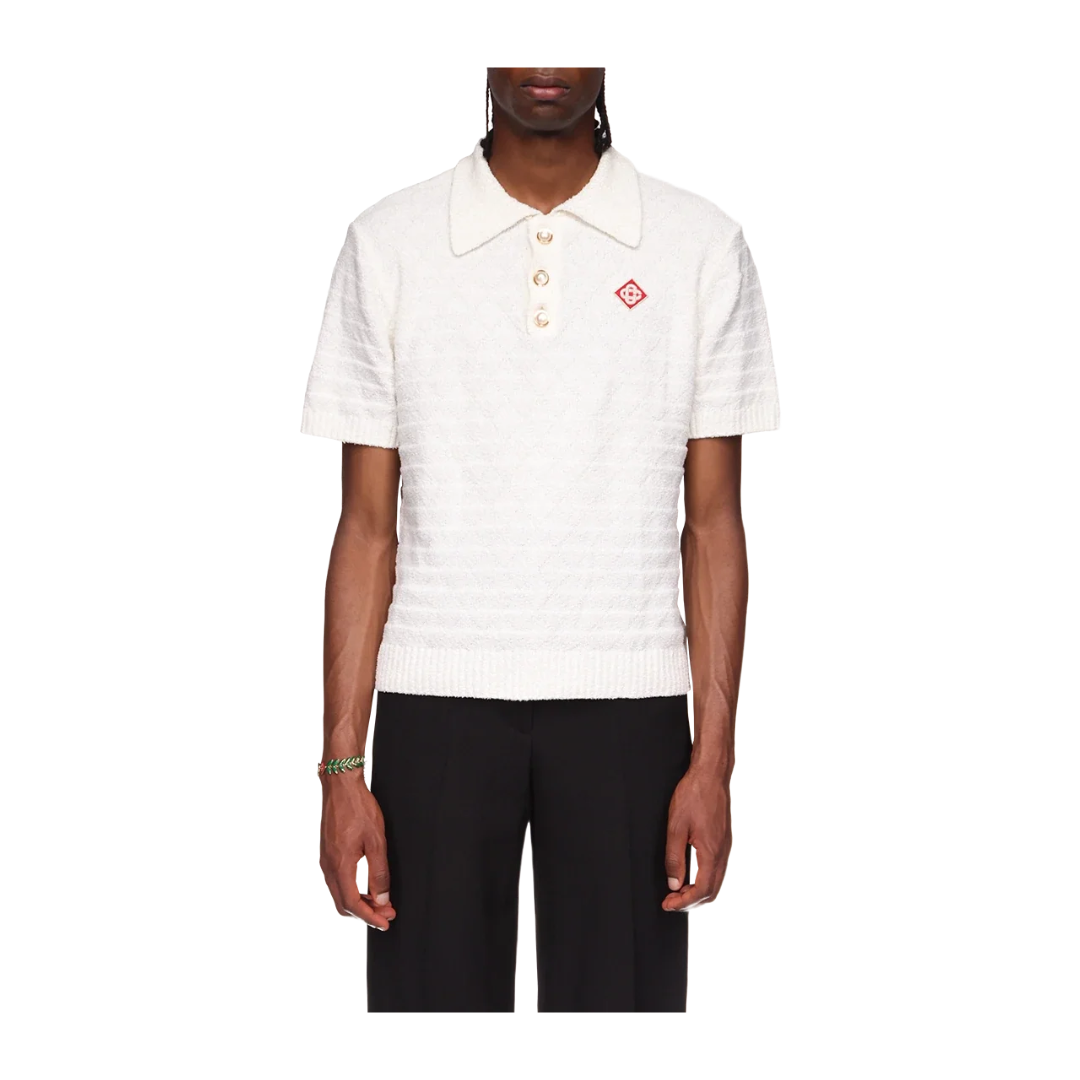 TRIANGLE BOUCLE POLO SHIRT