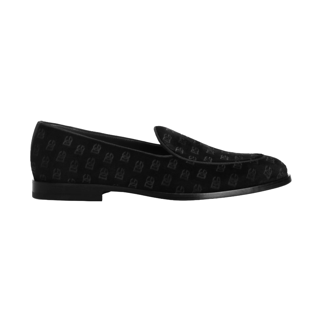 VELVET SLIPPERS BLACK