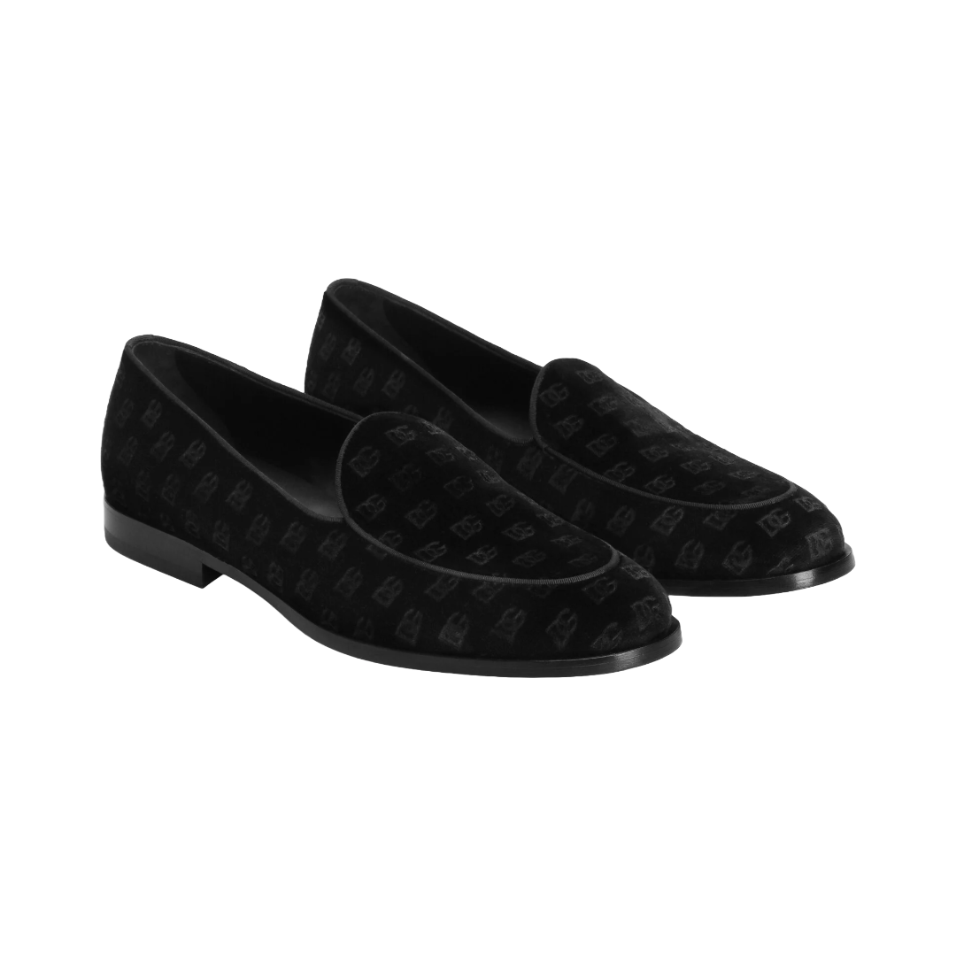 VELVET SLIPPERS BLACK