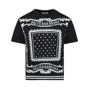 KIDS T-SHIRT WITH BANDANNA PRINT BLACK