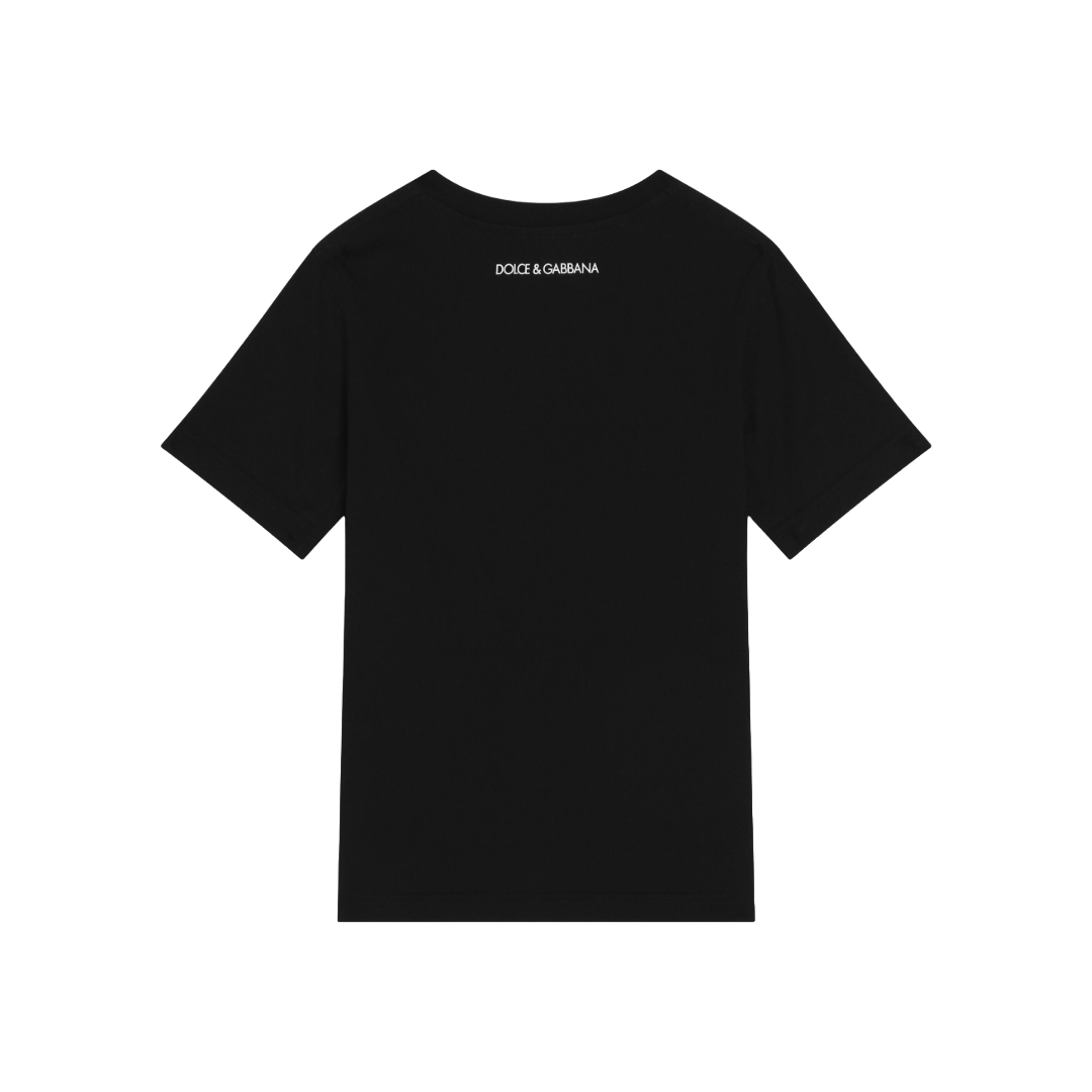 KIDS JERSEY T-SHIRT WITH DG LOGO BLACK