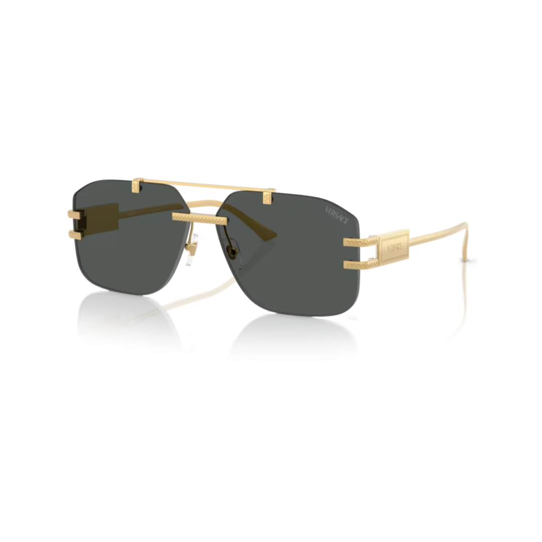 VE2275 VERSACE SUNGLASSES GOLD/DARK GREY