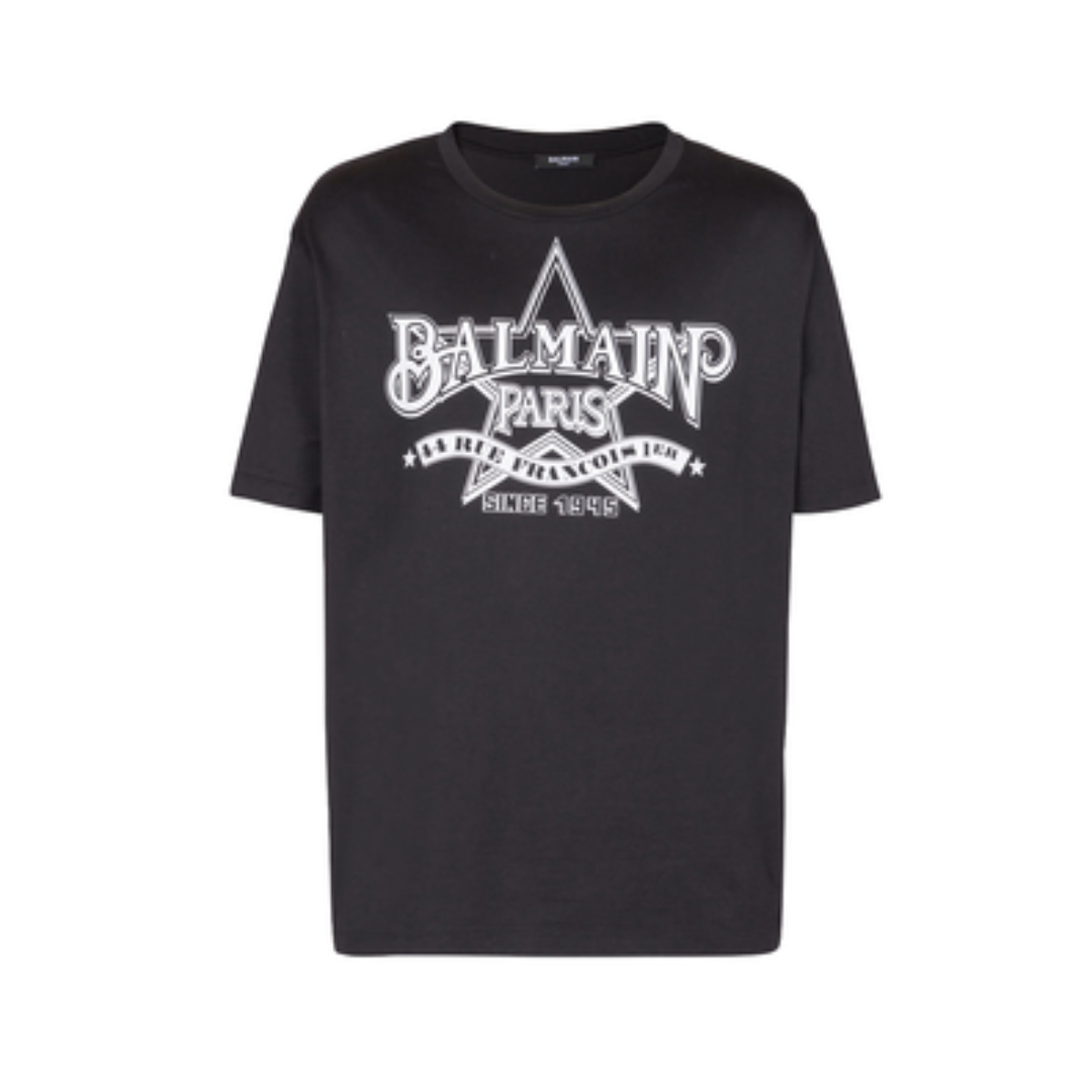 BALMAIN STAR T-SHIRT BLACK