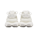 WHITE BALMAIN NEOPRENE AND LEATHER UNICORN LOW TOP SNEAKERS