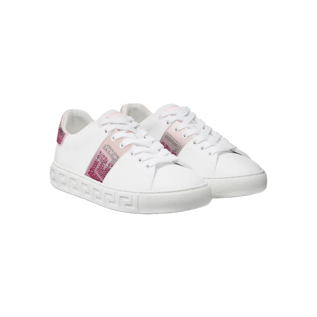 PINK CRYSTAL GRECA SNEAKERS