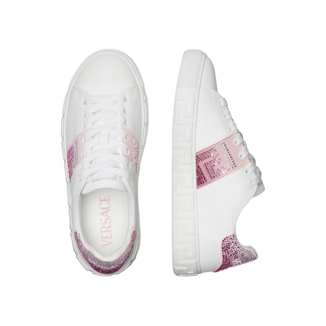 PINK CRYSTAL GRECA SNEAKERS