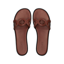 MEDUSA '95 PATENT FLAT SANDALS BROWN