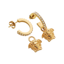 CRYSTAL LA MEDUSA HOOP EARRINGS