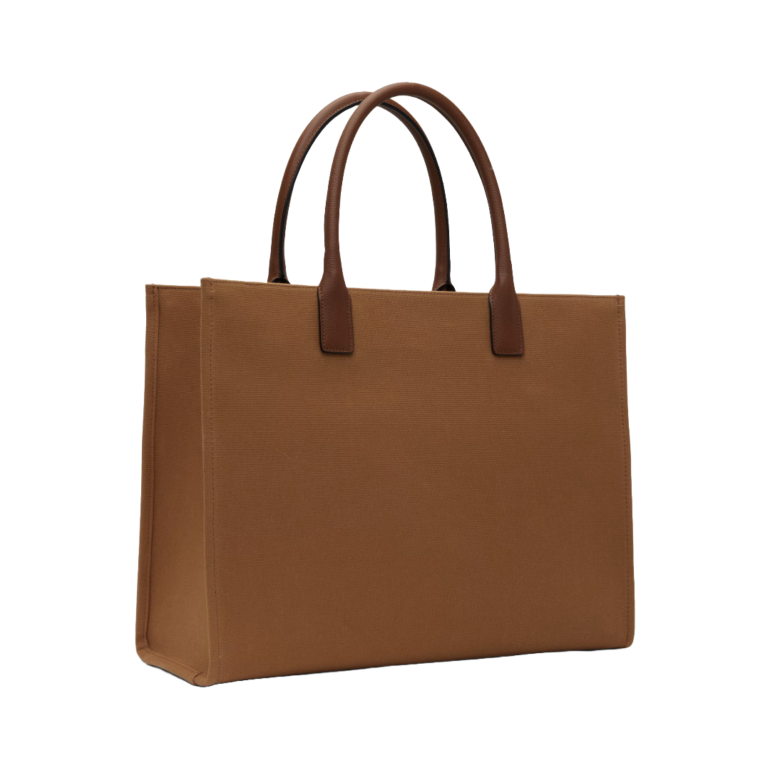 LA MEDUSA CANVAS SMALL TOTE BAG BROWN