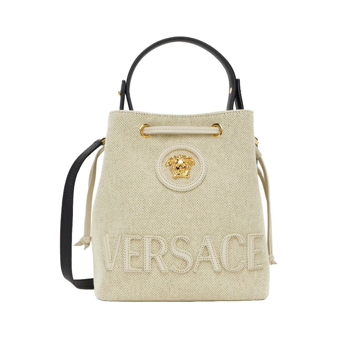 LA MEDUSA BEIGE BUCKET BAG