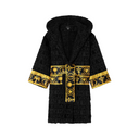 BAROQUE KIDS BATHROBE BLACK