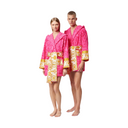 BAROQUE SHORT BATHROBE PINK