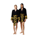 BAROQUE SHORT BATHROBE BLACK