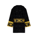 BAROQUE SHORT BATHROBE BLACK
