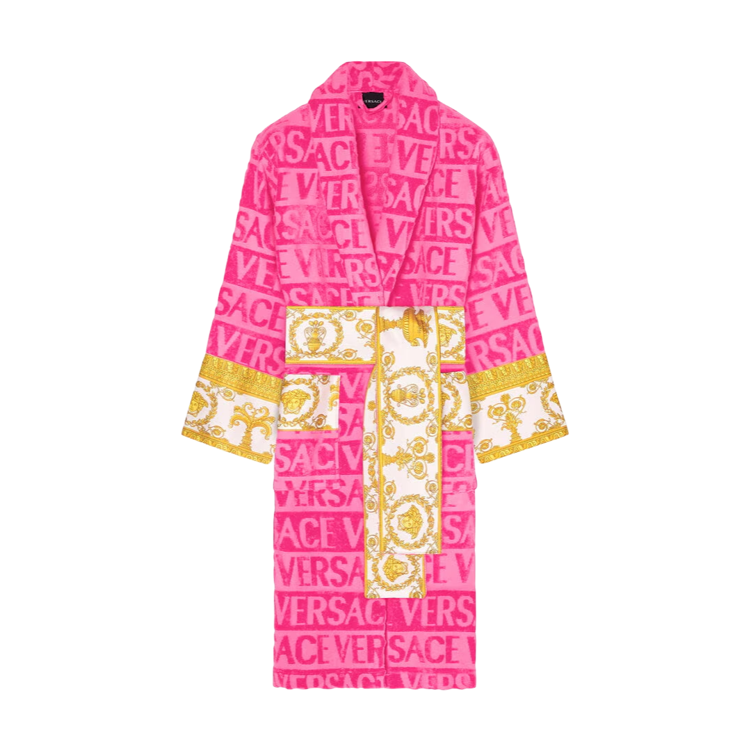 BAROQUE BATHROBE PINK