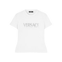 CRYSTAL LOGO FITTED T-SHIRT WHITE
