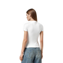 CRYSTAL LOGO FITTED T-SHIRT WHITE