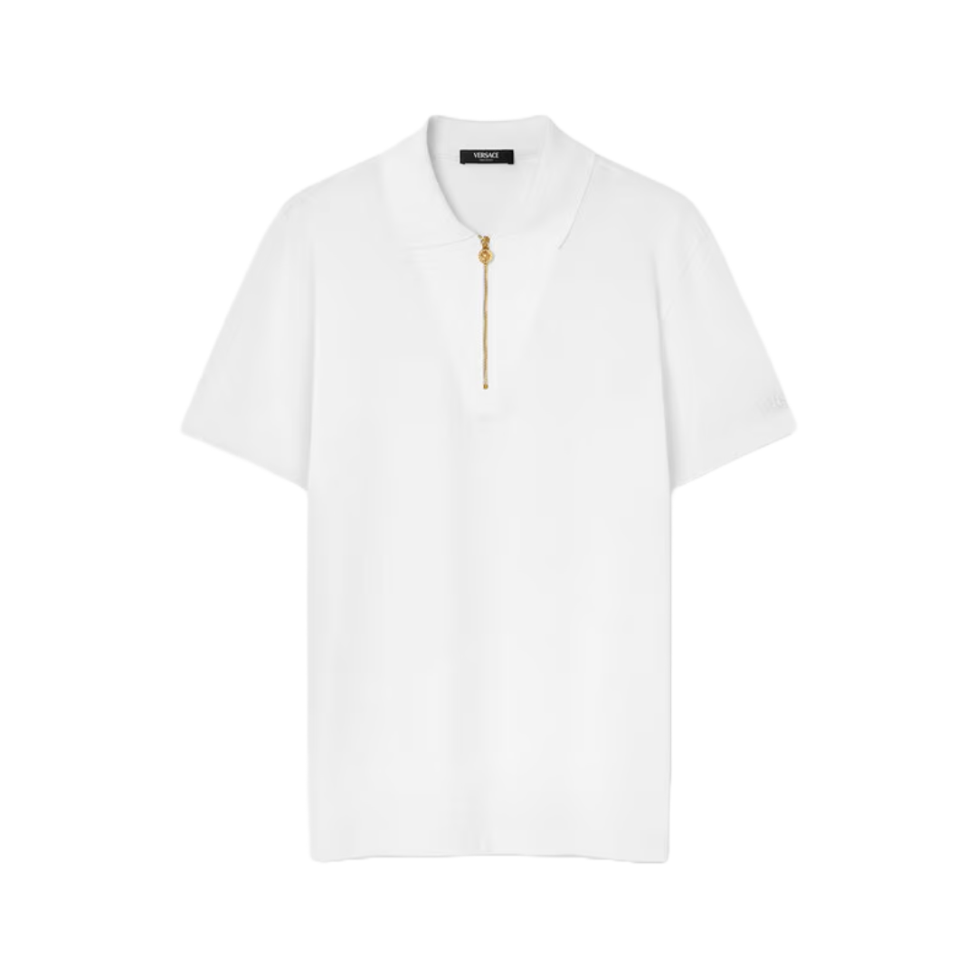 MEDUSA ZIP POLO WHITE