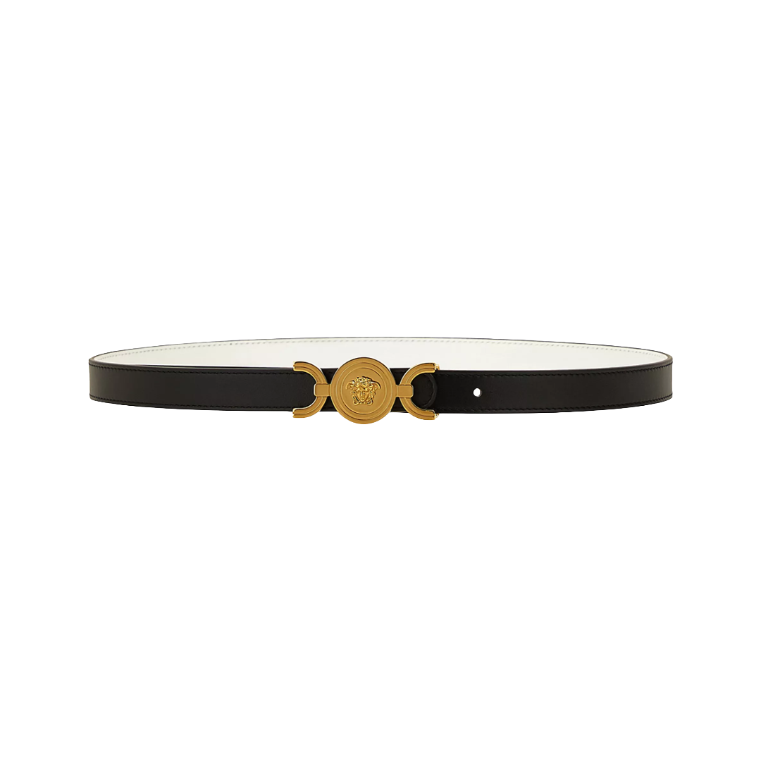 MEDUSA REVERSIBLE LEATHER BELT BLACK/WHITE