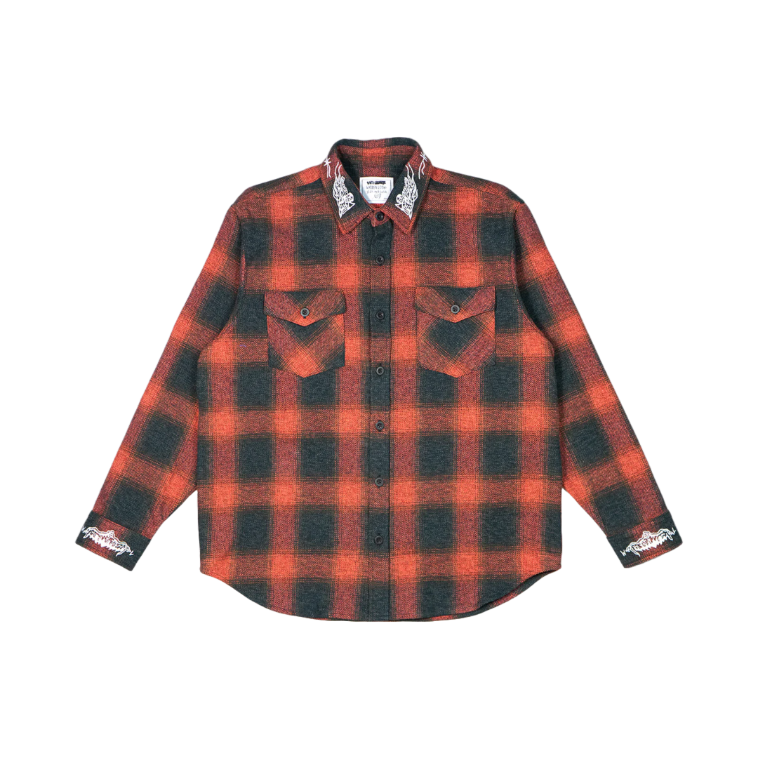 JAPANESE FLANNEL WORK SHIRT RED