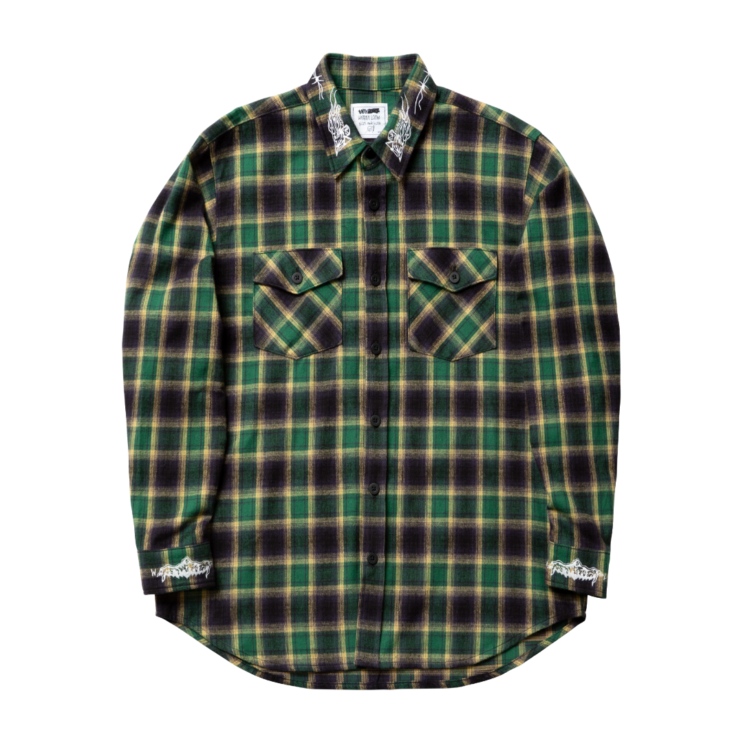 JAPANESE FLANNEL SHIRT GREEN