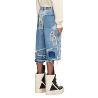 PATCHED ARCH BLOWOUT DENIM SHORT