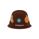 MOTIF CROCHET HAT BROWN