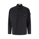 STONE ISLAND LOGO SHIRT JACKET BLACK