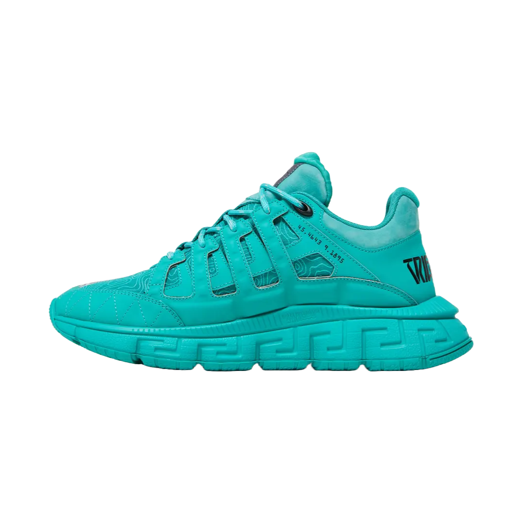VERSACE TRIGRECA SNEAKERS  GREEN WATER