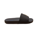 BLACK RUBBER SLIDES WITH A PATCH