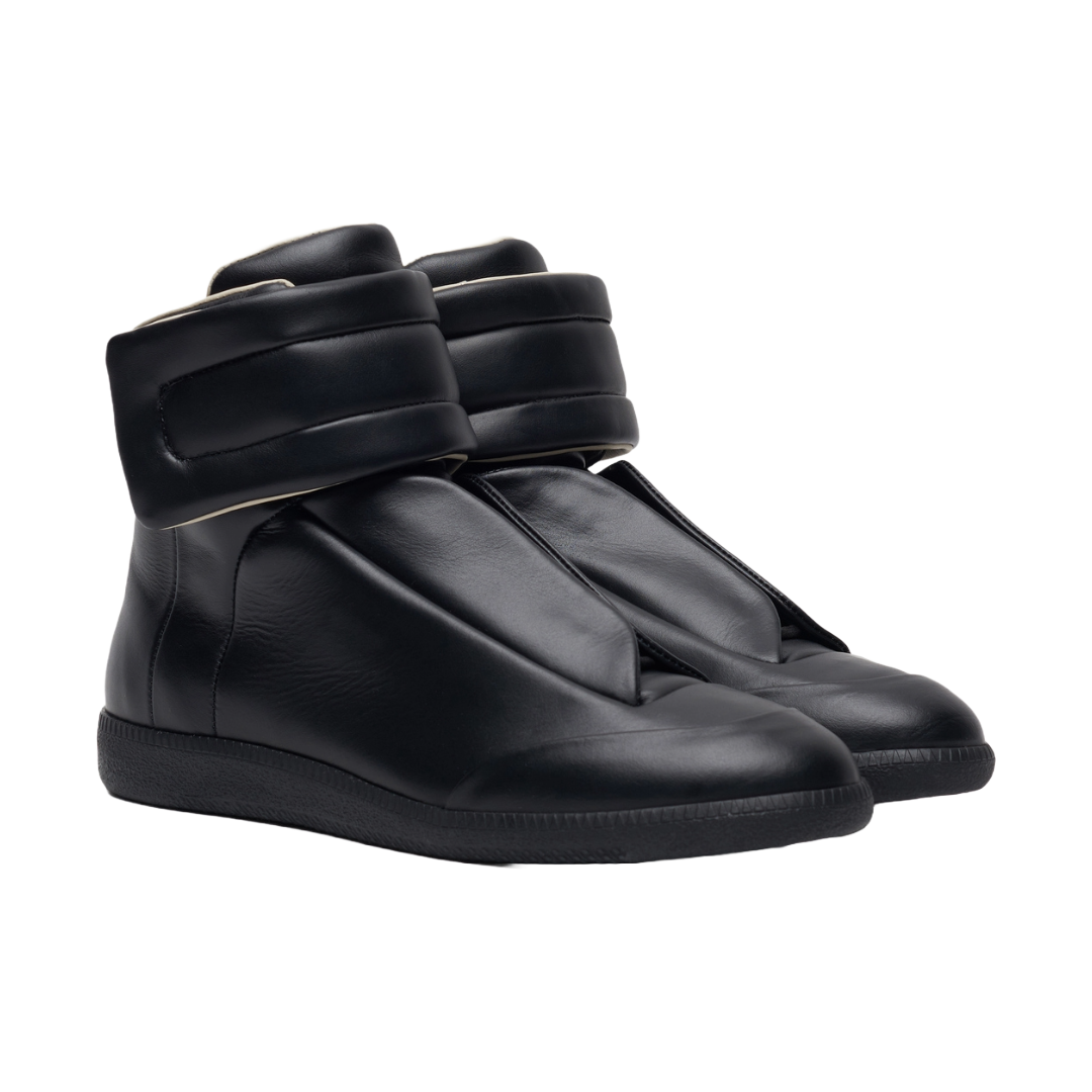 BLACK HIGH TOP SNEAKERS