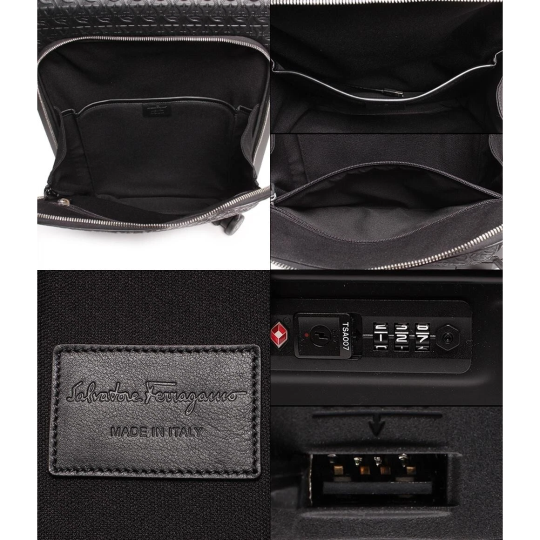 SALVATORE FERRAGAMO CARRY-ON SUITCASE BLACK