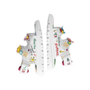 KIDS PRINTED CALFSKIN SANDALS WITH FLOWERS AND DG LOGO