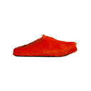 ORANGE LONG HAIR CALFSKIN FUSSBETT SABOT