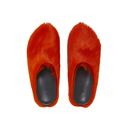 ORANGE LONG HAIR CALFSKIN FUSSBETT SABOT