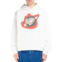 WHITE SWEATSHIRT WITH RED PRINT