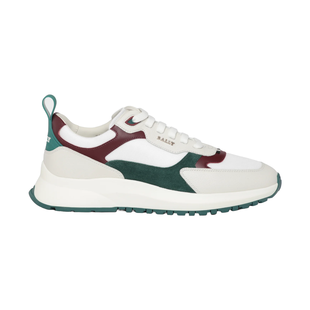 BALLY DAVE SNEAKERS WHITE/HERITAGE RED/BOVINE