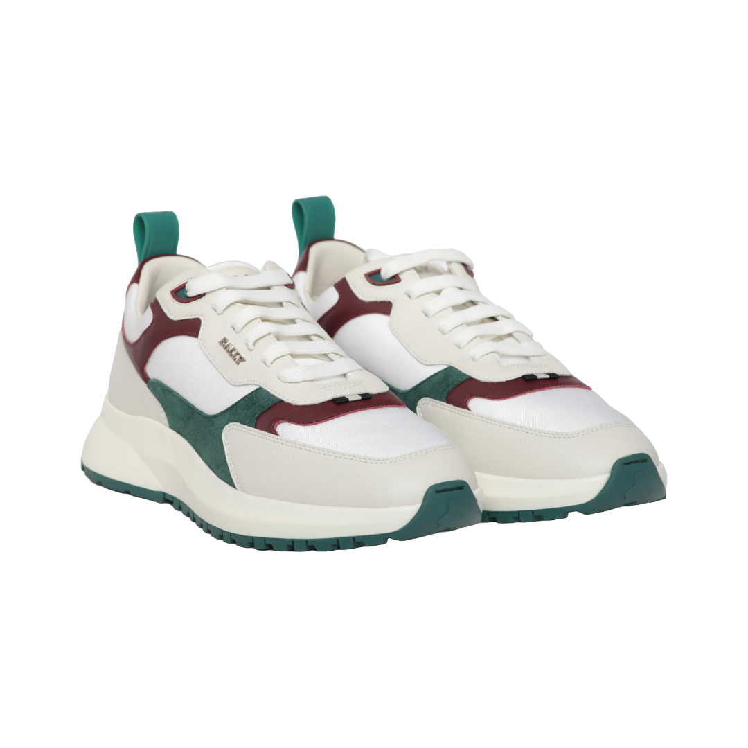 BALLY DAVE SNEAKERS WHITE/HERITAGE RED/BOVINE