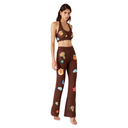 MOTIF CROCHET TROUSERS BROWN