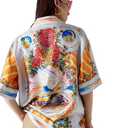 LA TORNADE DE ROSE SHORT SLEEVE SILK SHIRT UNISEX
