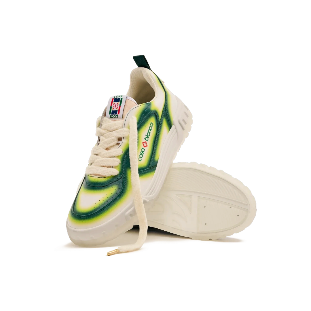 MENS'S COURT GREEN FADE SNEAKERS