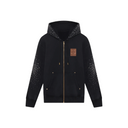 LA PREMONITION CRYSTAL EMBELLISHED ZIP HOODED SWEATSHIRT