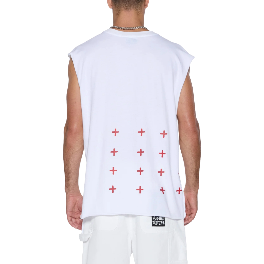 KINGDOM CUT OFF BIGGIE TEE WHITE