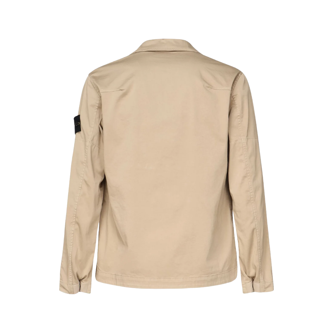 STONE ISLAND COMPASS PATCH ZIPPED SHIRT JACKET