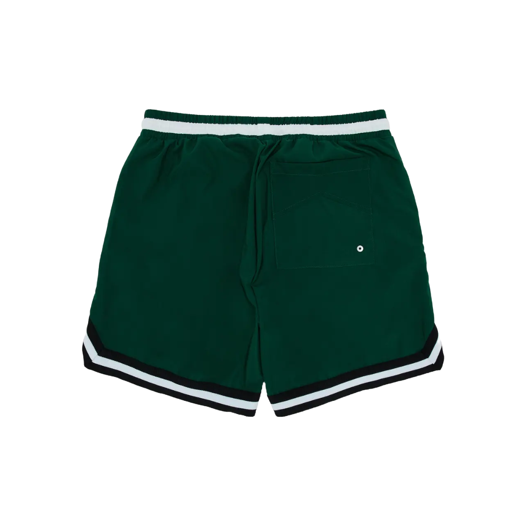 LOGO BASKETBALL SWIM SHORTS FOREST GREEN