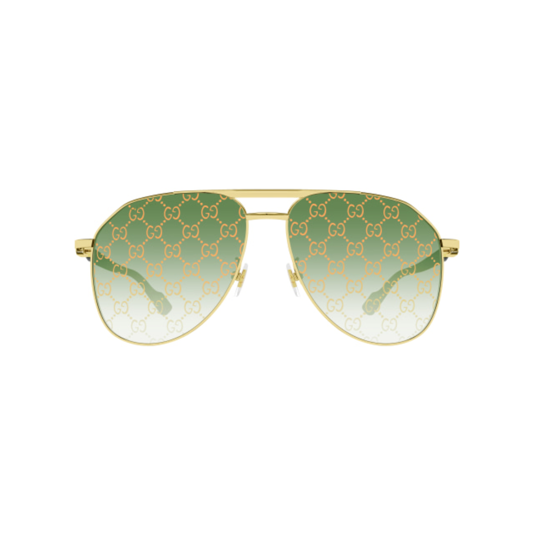 GUCCI GG1220S SUNGLASSES GOLD/GREEN